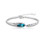 Buy Karatcart Platinum Plated Blue Crystal Kadaa Bracelet For Girls… - Purplle
