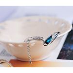 Buy Karatcart Platinum Plated Blue Crystal Kadaa Bracelet For Girls… - Purplle