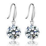 Buy Karatcart Silver Crystal Dangle Earrings For Women (2.00 Cm)… - Purplle