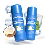 Buy LetsShave Shave Foam Sensitive Skin Protection with Coconut Oil and Menthol, Paraben and Sulphate Free | Rust-Proof Aluminium Bottle - 200 gram Each, Pack of 2 (2-Count) - Purplle