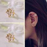 Buy Ferosh Zircon Flower Earclip - Purplle