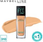 Buy Maybelline New York Fit Me Matte+Poreless Liquid Foundation - Sun Beige 310 (30 ml) - Purplle