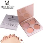 Buy Miss Rose 4 Color Shimmer Brick Highlighter Palette 7003-024I 03 - Purplle