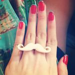 Buy Femnmas White Double Finger Mustache Ring - Purplle