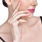 Buy Femnmas Golden Hollow Ring Set - Purplle