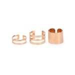 Buy Femnmas Golden Hollow Ring Set - Purplle