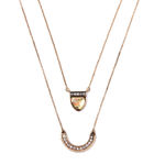 Buy Femnmas Double Layer Celebrity Pendant Necklace - Purplle