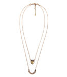 Buy Femnmas Double Layer Celebrity Pendant Necklace - Purplle