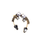 Buy Femnmas Pearl Curvy Fashion Studs - Purplle