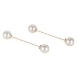 Buy Femnmas Pearl Dual Line Earrings - Purplle