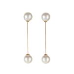 Buy Femnmas Pearl Dual Line Earrings - Purplle
