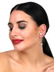 Buy Femnmas Pearl Dual Line Earrings - Purplle