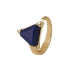 Buy Femnmas Blue Gemstone Triangle Ring - Purplle