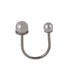 Buy Femnmas Silver Pearl U Shape Ring - Purplle