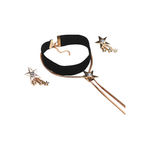 Buy Femnmas Long Star Necklace Earring Set - Purplle