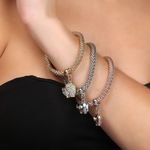 Buy Femnmas Rhinestone Elephant Bracelet Set - Purplle