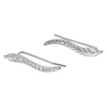 Buy Femnmas Silver Leaf Earclip Earrings - Purplle