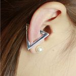 Buy Femnmas Silver Triangle Earcuff (Non Pierced) - Purplle