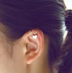 Buy Femnmas Silver Heart Non Pierced Earclip - Purplle