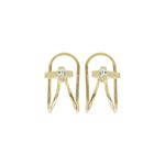 Buy Femnmas Golden Cross Non Pierced Earclip - Purplle
