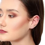 Buy Femnmas Silver Bow Non Pierced Earclip - Purplle