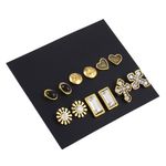 Buy Femnmas 14K Rose Gold Plated Earring Gift Set (Pack Of 6 ) - Purplle