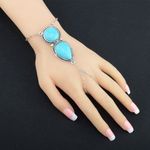 Buy Femnmas Boho Girl Blue Vintage Link Chain Hand Harness - Purplle