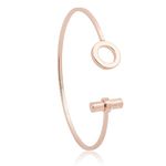 Buy Femnmas Hammered Loop Cuff Bracelet - Purplle