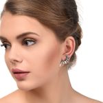 Buy Femnmas Crystal Stones Hammered Party Ear Cuff - Purplle
