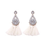 Buy Femnmas White Thread Tassel Designer Party Danglers - Purplle