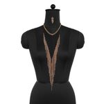 Buy Femnmas Exaggerated Punk Long Tassel Multi Chain Body Necklace - Purplle