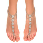 Buy Femnmas Boho Bead Tassel Toe Ring Chain Anklet - Purplle