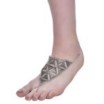 Buy Femnmas Silver Beach Barefoot Triangular Design Toe Ring Anklet - Purplle