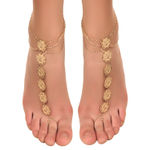 Buy Femnmas Bohemian Coin Golden Toe Ring Anklet - Purplle