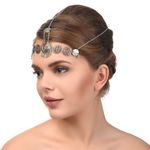Buy Femnmas Antique Silver Boho Head Chain - Purplle