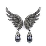 Buy Femnmas Black Rhinestone Party Earcuff - Purplle
