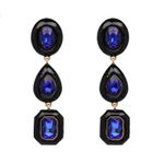 Buy Femnmas Blue Black Fancy Gemstone Earrings - Purplle