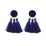 Buy Femnmas Blue Dress Thread Fancy Earring - Purplle