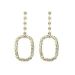 Buy Femnmas Long Circle Zircon Dress Earring - Purplle