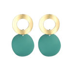 Buy Femnmas Gold & Azure Green Ethnic Dress Fancy Earrings - Purplle