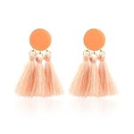 Buy Femnmas Hot Pink Multi Thread Ethnic Fancy Earring - Purplle