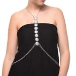 Buy Femnmas Silver Coin Sexy Body Chain - Purplle