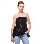 Buy Femnmas White Multi Chain Celebrity Body Chain - Purplle