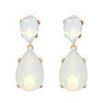 Buy Femnmas White Gemstone Studded Party Fancy Earrings - Purplle