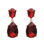 Buy Femnmas Red Gemstone Studded Party Fancy Earrings - Purplle