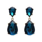 Buy Femnmas Cerulean Blue Gemstone Studded Party Fancy Earrings - Purplle