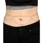 Buy Femnmas Golden Pearl Fringe Belly Chain - Purplle