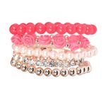 Buy Crunchy Fashion Roses Bracelet Set-Rose - Purplle