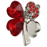 Buy Crunchy Fashion Red Clover Brooch - Purplle