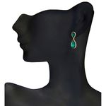 Buy Crunchy Fashion Green Dual Droplet Drop Earrings - Purplle